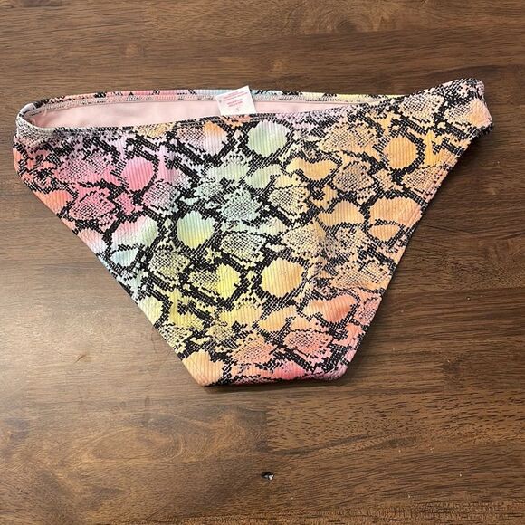 NEW Xhilaration Multicolor Snakeskin Two Piece Bikini Set Size XS - Picture 4 of 9